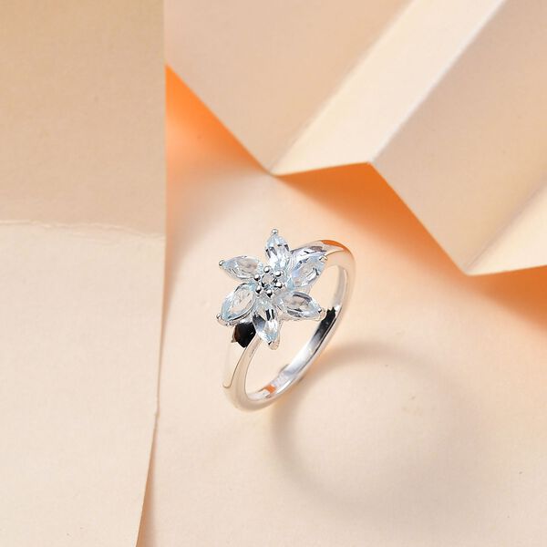 Himmelblauer Topas-Ring - 1,20 ct. image number 2