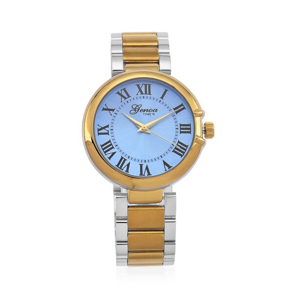 GENOA - Uhr mit Automatikwerk Dandong und Zifferblatt in Blau-Gold,sportlich-elegantes Design, bicolor image number 0