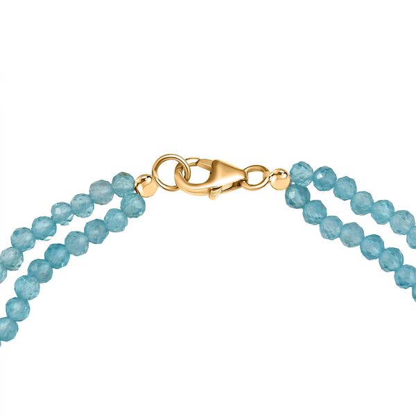 D’joy Sleeping Beauty Türkis, Apatit Armband ca. 19 cm 925 Silber 750 Gelb Vergoldet ca. 33.19 ct image number 4