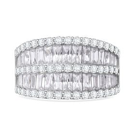 Weißer Zirkonia-Ring