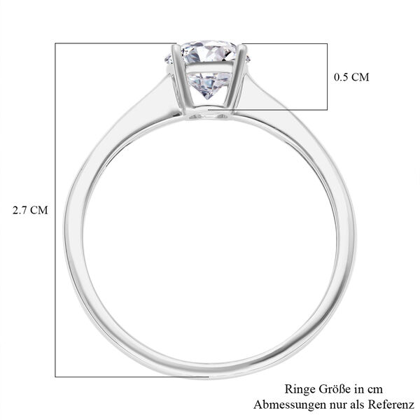 LUXURIANT IGI zertifizierter SI-GH Labor Diamant Ring in 585 Wei&szlig;gold- 1 ct. image number 5