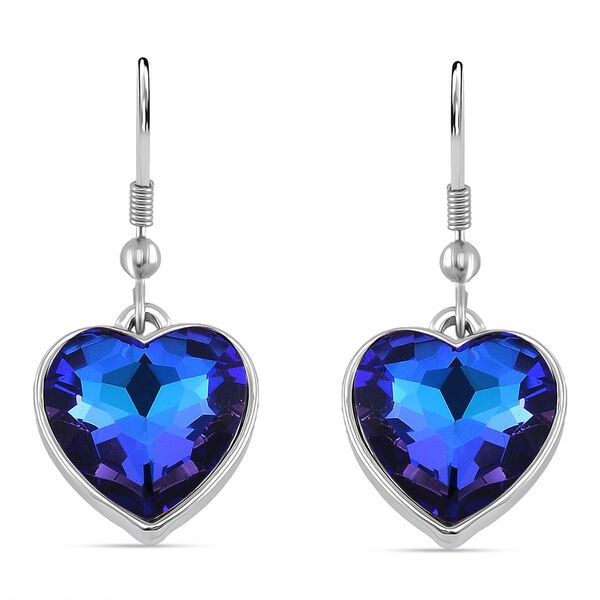 2er Set - Blauer Magie Farbe Kristall Armband und Ohrringe, Silberfarben image number 5