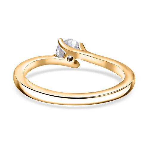 LUXURIANT DIAMOND- SI-GH Labor Diamant Ring, 925 Silber 750 Gelbgold Vermeil - 0,33 ct. image number 6