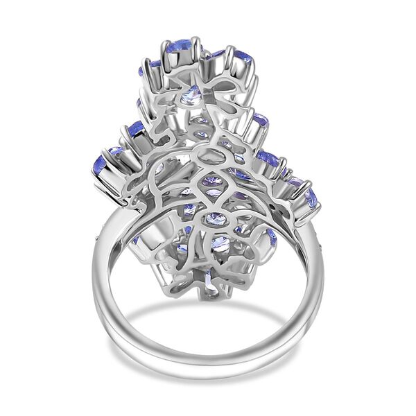 Tansanit Ring 925 Silber rhodiniert (Größe 17.00) ca. 4,87 ct image number 6