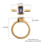 Tansanit Solitär Ring 925 Silber vergoldet  ca. 1,07 ct image number 6