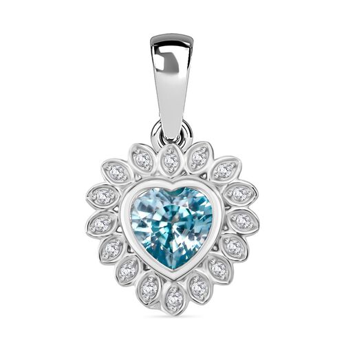 D'Joy AA Blauer Zirkon, Weißer Zirkon Anhänger 925 Silber rhodiniert ca. 1.51 ct image number 0