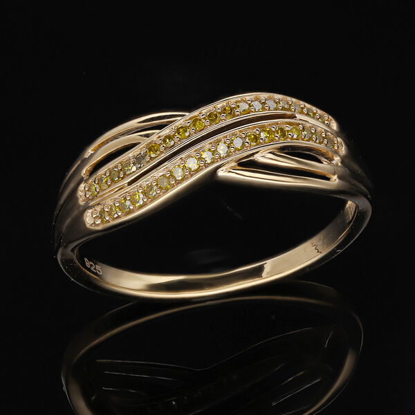 Gelber Diamant-Ring - 0,20 ct. image number 1