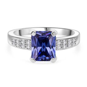 Lustro Stella blauer und weißer Zirkonia Ring