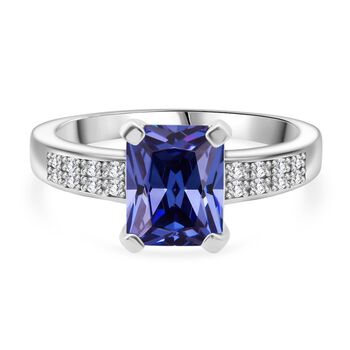 Lustro Stella blauer und wei&szlig;er Zirkonia Ring