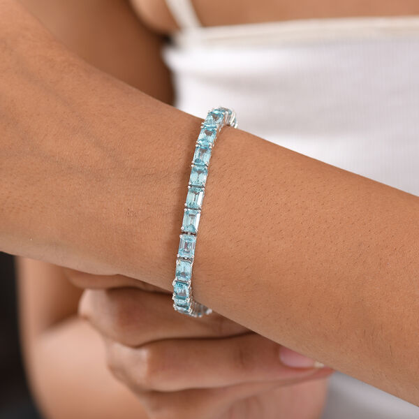 D'Joy AAA blaues Zirkon 19cm Armband - 30,97 ct. image number 2