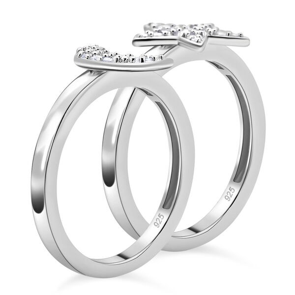 2er-Set - Moissanit Ringe - 0,40 ct. image number 4