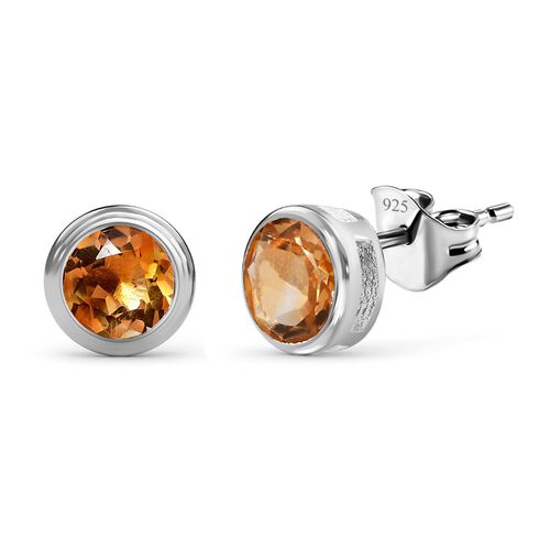 Citrin Ohrringe, 925 Silber ca. 1,52 ct image number 0