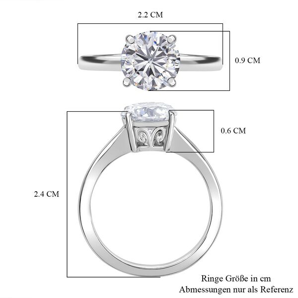 D&rsquo;Joy Moissanit Ring, 925 Silber 750 rhodiniert - 1,80 ct. image number 5