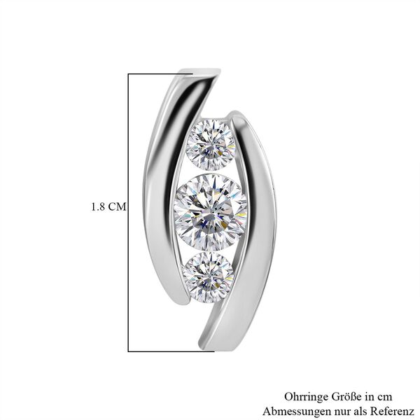 Wei&szlig;e Zirkonia-Ohrringe - 2,23 ct. image number 4