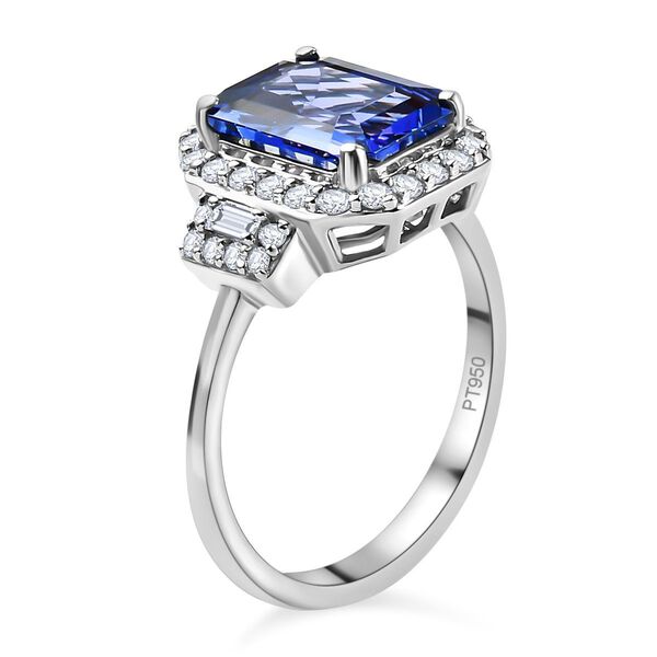 RHAPSODY AAAA Tansanit und VS EF Diamant-Ring in 950 Platin - 4,04 ct. image number 5
