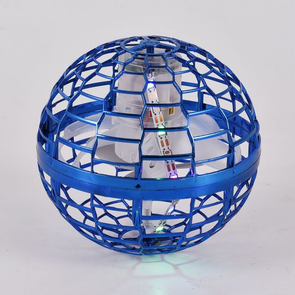 Fliegender Ball mit LEDs und Fernsteuerung, 9x9cm, blau image number 3