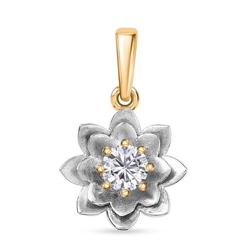 D’joy Moissanit Anhänger 925 Silber platiniert und vergoldet ca. 0,43 ct. image number 0