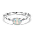 AA Nat&uuml;rlicher, &auml;thiopischer Welo Opal Ring 925 Silber (Gr&ouml;&szlig;e 18.00) ca. 0,53 ct