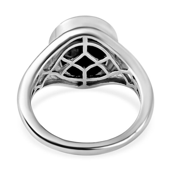 Natürlicher Yooperlith-Ring, 925 Silber platiniert  ca. 3,55 ct image number 6