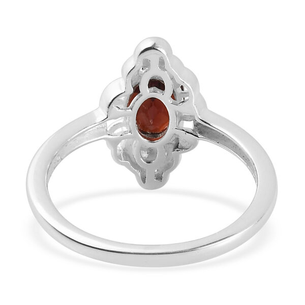 Roter Granat und Zirkon-Ring, 925 Silber  ca. 1,19 ct image number 6