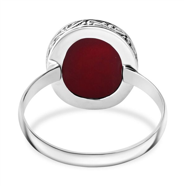 Royal Bali - Koralle Ring 925 Silber (Gr&ouml;&szlig;e 21.00) image number 5