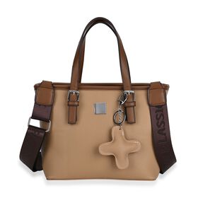 Crossbody Bag mit Designer-Anhänger in Kreuzform, Khaki