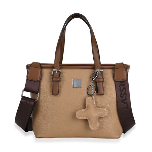 Crossbody Bag mit Designer-Anhänger in Kreuzform, Khaki image number 0