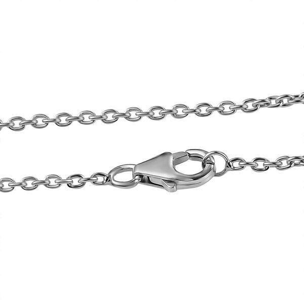 19-21mm weißer Keshi Perle und Zirkon-Anhänger mit 45cm Kette - 34 ct. image number 5