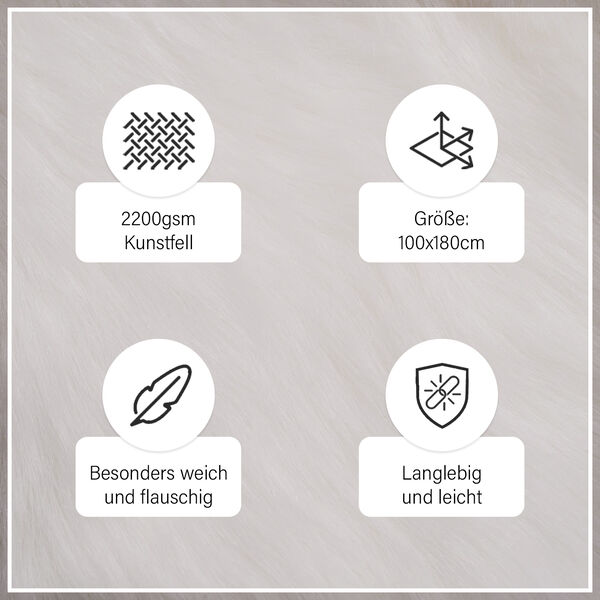 Kunstfell Teppich, wei&szlig; image number 7