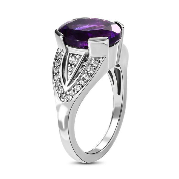AAA Marokkanischer Amethyst und Zirkon-Ring - 4,99 ct. image number 5