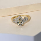 AAA Turkizit und Diamant-Ring, I2 G-H, 585 Gelbgold (Größe 18.00) ca. 1,37 ct image number 1