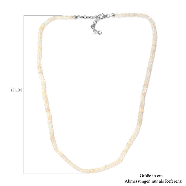 Nat&uuml;rlicher &Auml;thiopischer Opal Halskette 45 cm 925 Silber Platein-&Uuml;berzug ca. 31,00 ct image number 6