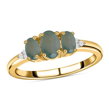 Grandidierit-Ring, 925 Silber vergoldet, ca. 0,97 ct