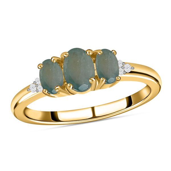 Grandidierit-Ring, 925 Silber vergoldet, ca. 0,97 ct image number 4