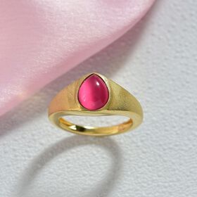 D'Joy Maulbeer Mondstein Ring 925 Silber Gelbes Gold (Größe 17.00) ca. 1,77 ct