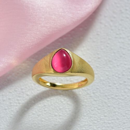 D'Joy Maulbeer Mondstein Ring 925 Silber Gelbes Gold (Größe 17.00) ca. 1,77 ct image number 1
