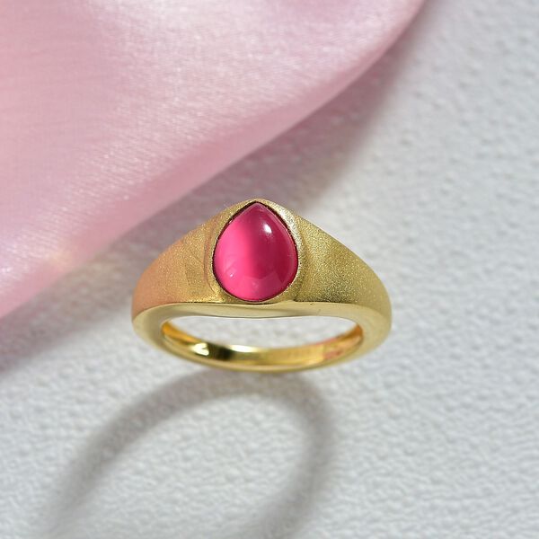 D'Joy Maulbeer Mondstein Ring 925 Silber Gelbes Gold (Gr&ouml;&szlig;e 17.00) ca. 1,77 ct image number 2