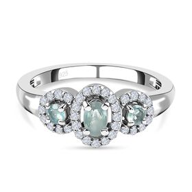 Alexandrit und weißer Zirkon-Ring - 0,70 ct.