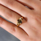Natürlicher Jenipapo Andalusit und Zirkon Ring 925 Silber Gelbgold Vermeil  ca. 1,37 ct image number 2