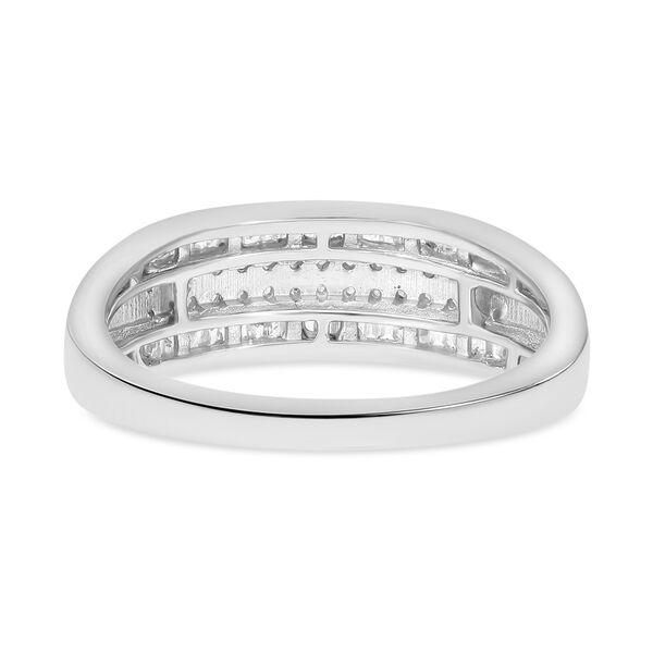 Weißer Diamant Ring, 925 Silber platiniert, (Größe 20.00) ca. 0.33 ct image number 3