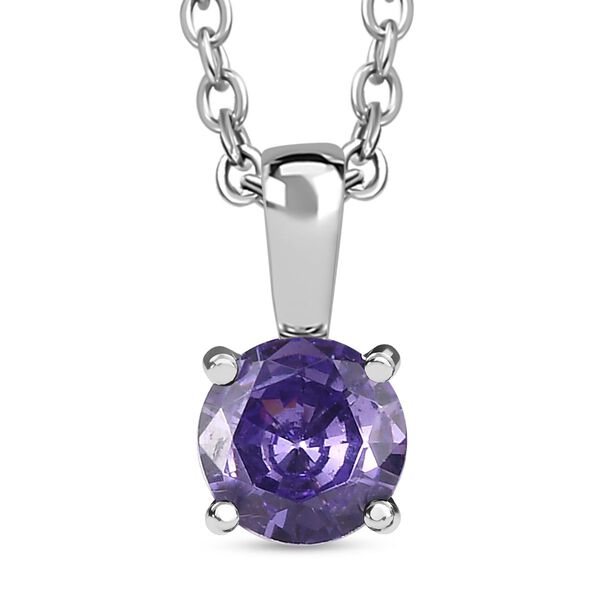 Lila Zirkonia Schmuckset  Edelstahl image number 7