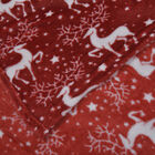 1-lagige Flanell bedruckte Decke, Rentier Muster, Größe 150x200 cm, Rot image number 1