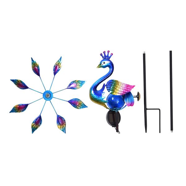 Solarbetriebener Windspinner: Blauer Pfau image number 8