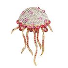 Mehrfarbiger Kristall Brosche  Gelb