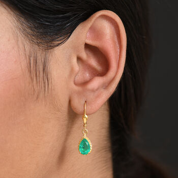 D'Joy Smaragd Triplett Quarz Ohrringe - 3 ct.