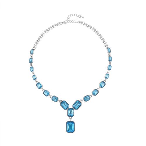 Blauer Kristall Halskette ca. 50 cm image number 0