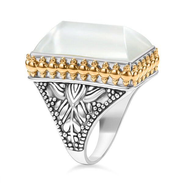 Sajen Silber-Grauer Mondstein Ring 925 Silber rhodiniert (Gr&ouml;&szlig;e 17.00) ca. 26.80 ct image number 4