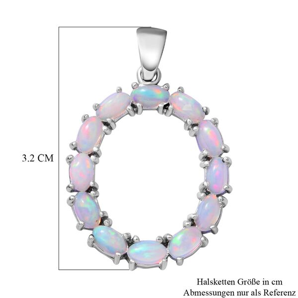 Nat&uuml;rlicher, &auml;thiopischer Opal-Anh&auml;nger, 925 Silber platiniert ca. 1,80 ct image number 3