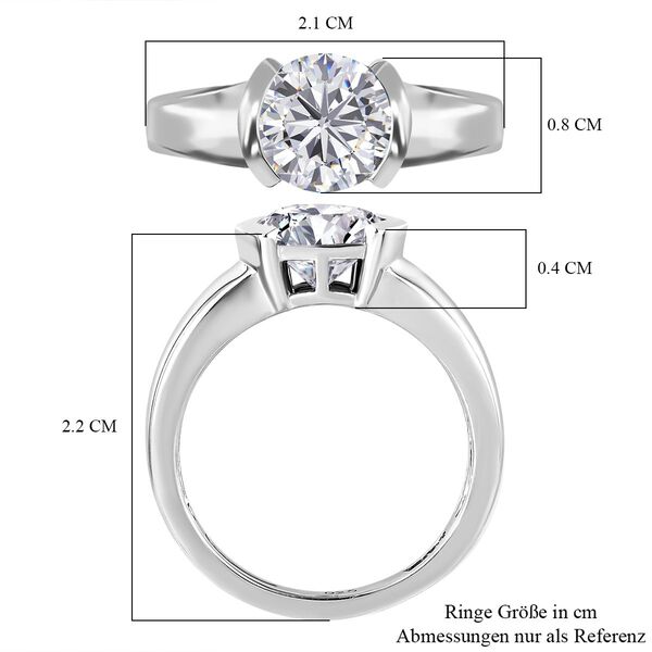 Moissanit Solit&auml;r Ring- 1,47 ct. image number 7