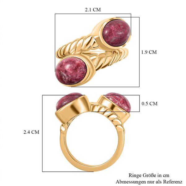 AA Norwegischer Thulit Ring Goldfarben (Größe 16.00) ca. 4.56 ct image number 7